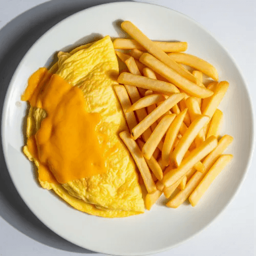 Plain Omelette & Chips 